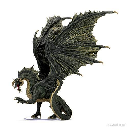 D&D: Icons of The Realms Premium Figure: Adult Black Dragon | WizKids Figure